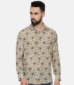Muslin Beige Print Shirt