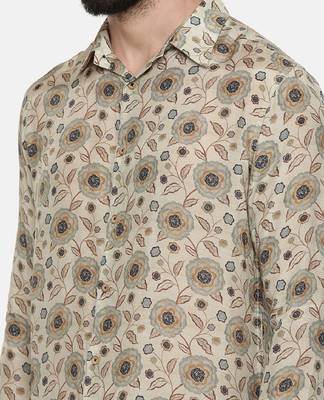 Muslin Beige Print Shirt 2