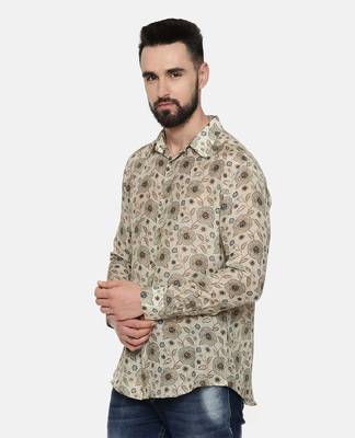 Muslin Beige Print Shirt 3