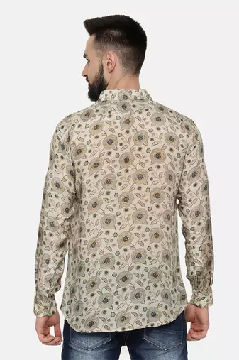 Muslin Beige Print Shirt