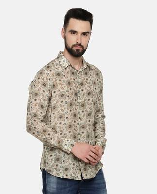Muslin Beige Print Shirt 5