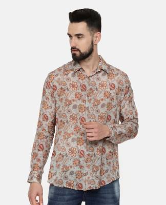 Muslin Grey Print Shirt 1