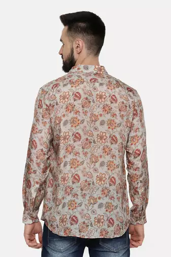 Muslin Grey Print Shirt