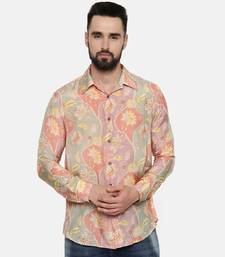 Muslin Pink Org Print Shirt