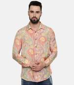 Muslin Pink Org Print Shirt