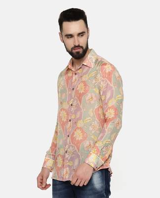 Muslin Pink Org Print Shirt 3