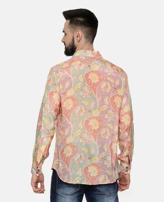 Muslin Pink Org Print Shirt 4