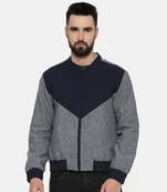 Linen Cotton Quilted Blue Jacket