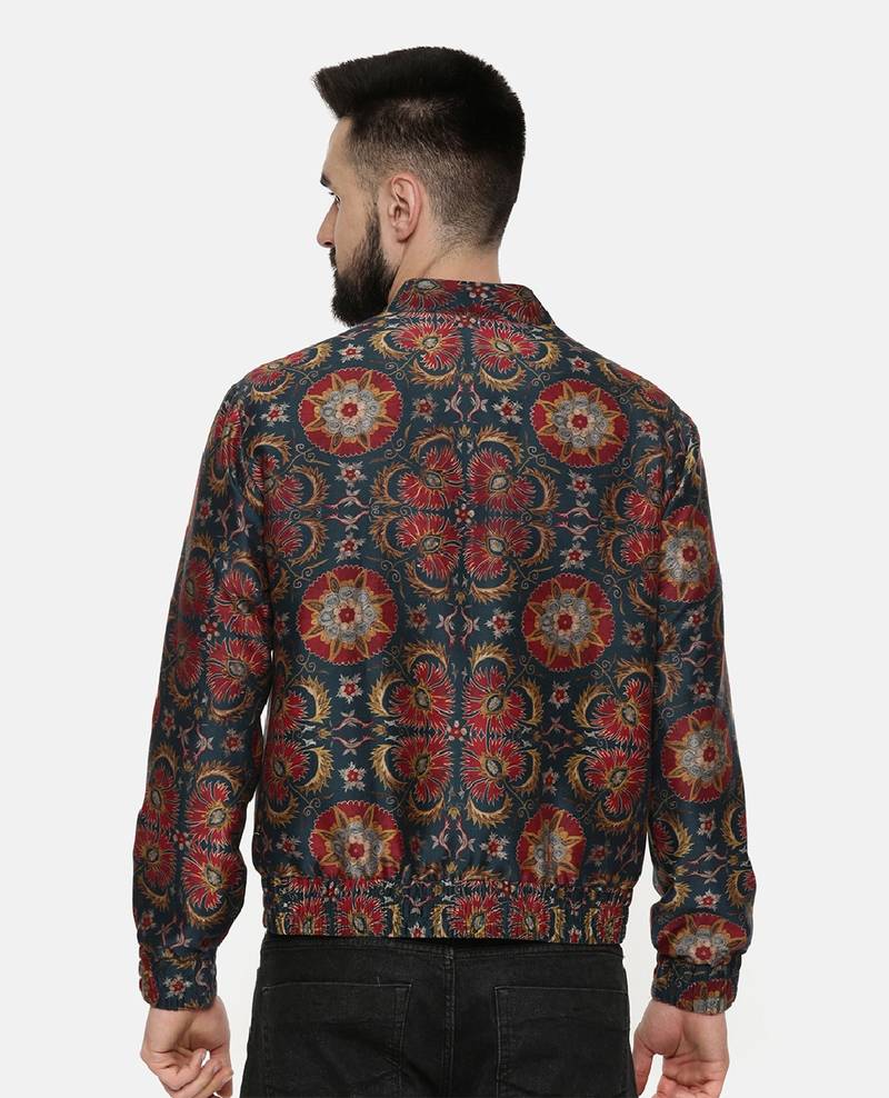 Classic Red Green Linen Bemberg Jacket