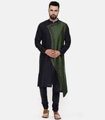 Green Blue Embroidered Kurta Set