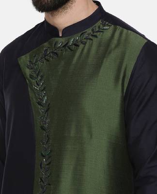 Green Blue Embroidered Kurta Set 2