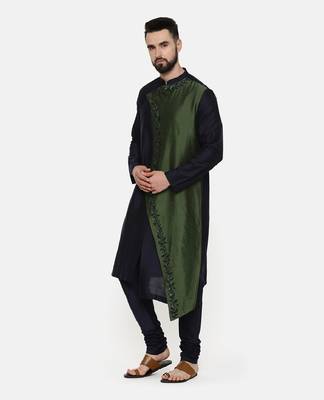 Green Blue Embroidered Kurta Set 3