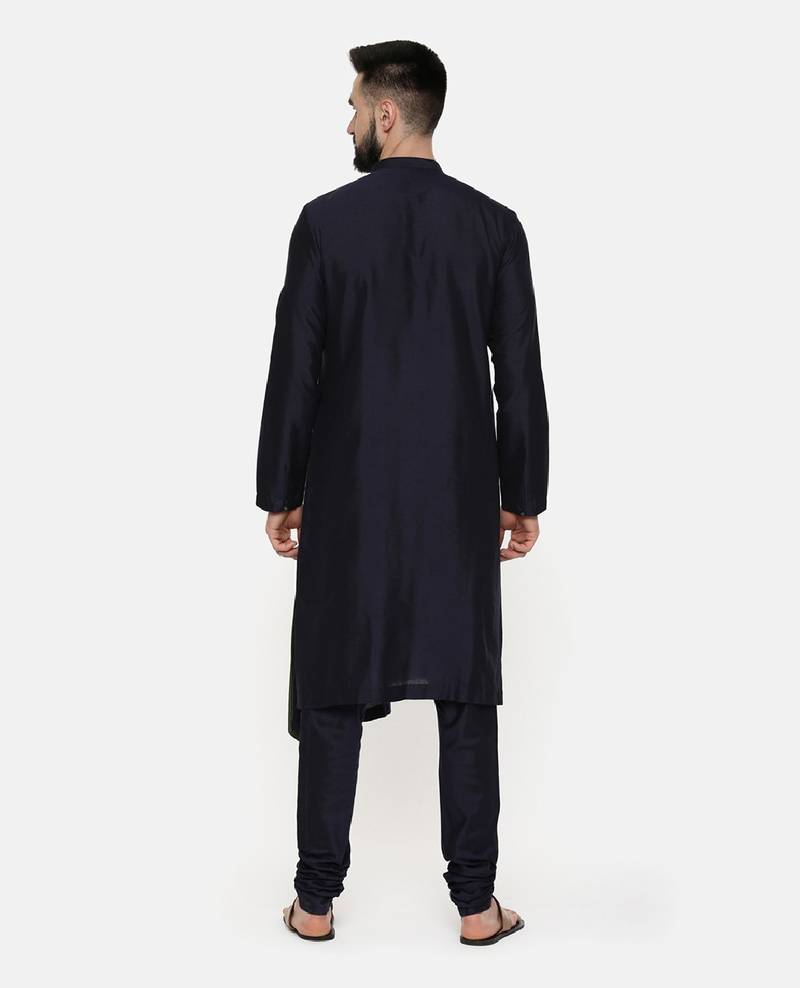 Green Blue Embroidered Kurta Set