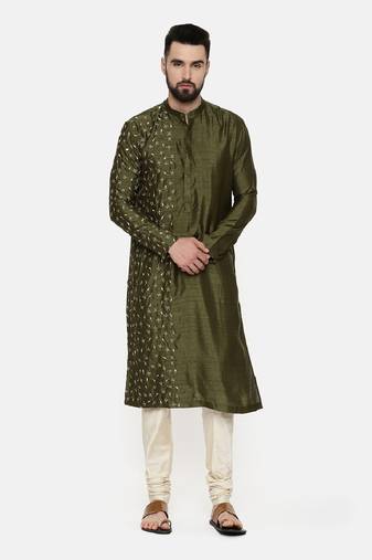 Mehendi Green Hand Emboidered Kurta