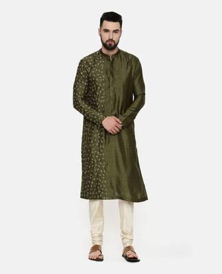 Mehendi Green Hand Emboidered Kurta 1