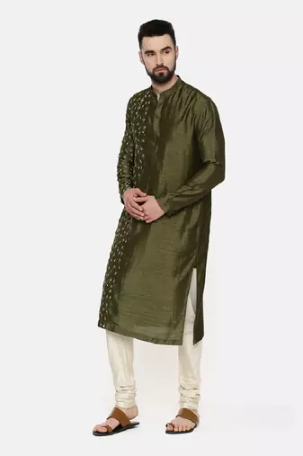 Mehendi Green Hand Emboidered Kurta