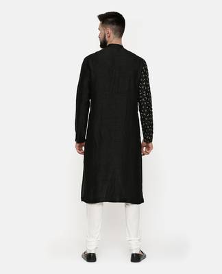 Black Hand Emboidered Kurta 4