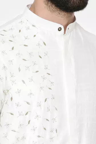 Ivory Hand Emboidered Kurta