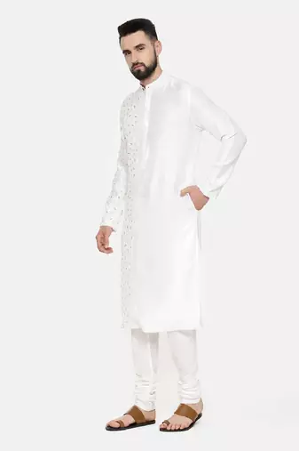 Ivory Hand Emboidered Kurta