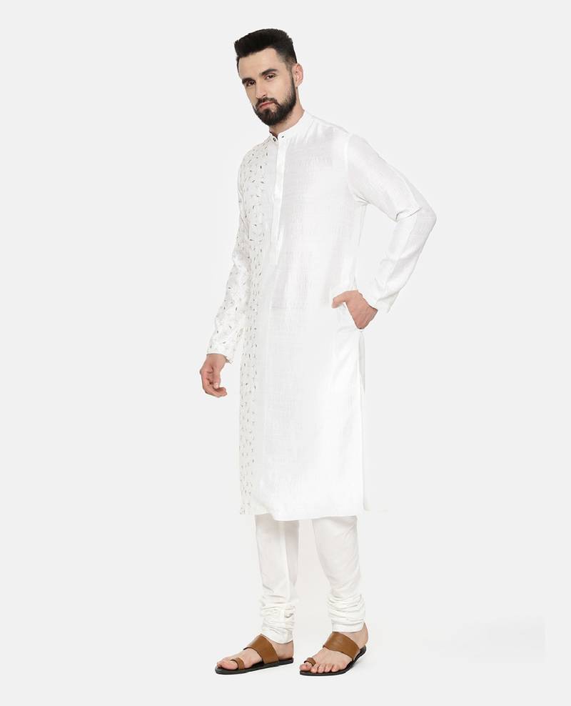 Ivory Hand Emboidered Kurta