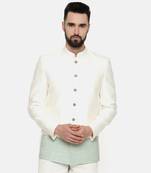 Ivory Green Embroidered Jacket