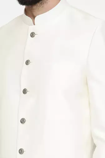 Ivory Green Embroidered Jacket