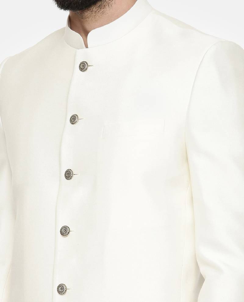 Ivory Green Embroidered Jacket