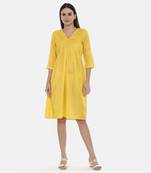 Yellow Pleated Dress