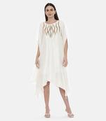 Ivory Embroidered Silk Dress