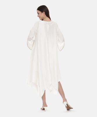 Ivory Embroidered Silk Dress 3