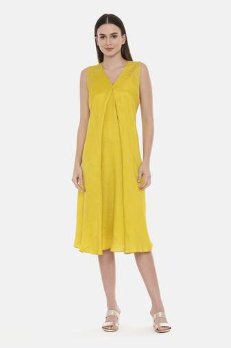 Yellow Silk Dress