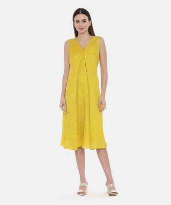 Yellow Silk Dress 1