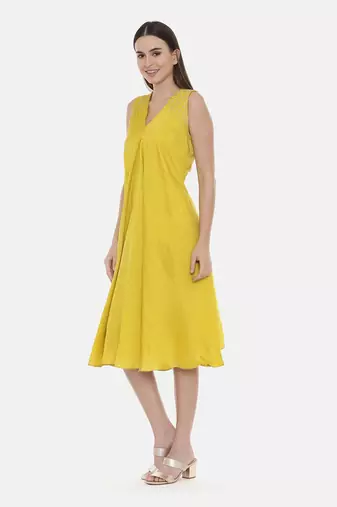 Yellow Silk Dress