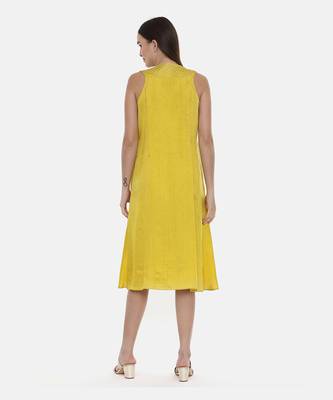 Yellow Silk Dress 4