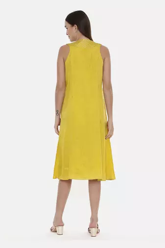 Yellow Silk Dress