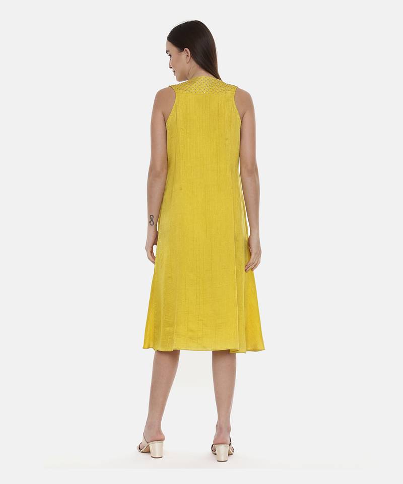 Yellow Silk Dress