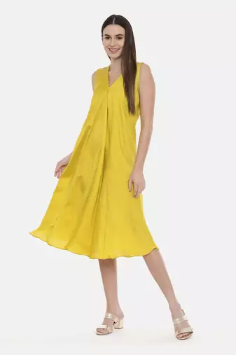 Yellow Silk Dress