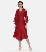 Off Shoulder Red Dress