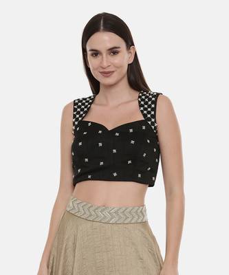Classic Black Embroidred Blouse 1