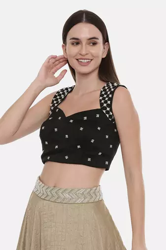 Classic Black Embroidred Blouse