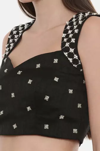Classic Black Embroidred Blouse