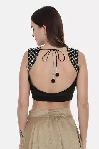 Classic Black Embroidred Blouse
