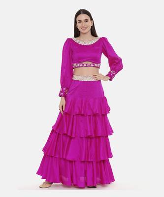 Fushcia Pink Silk Blouse 2