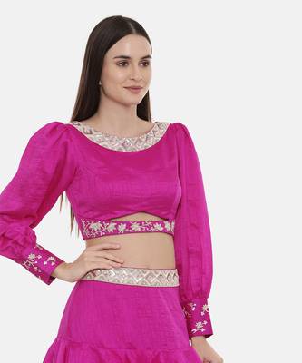 Fushcia Pink Silk Blouse 1