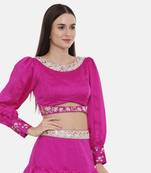 Fushcia Pink Silk Blouse