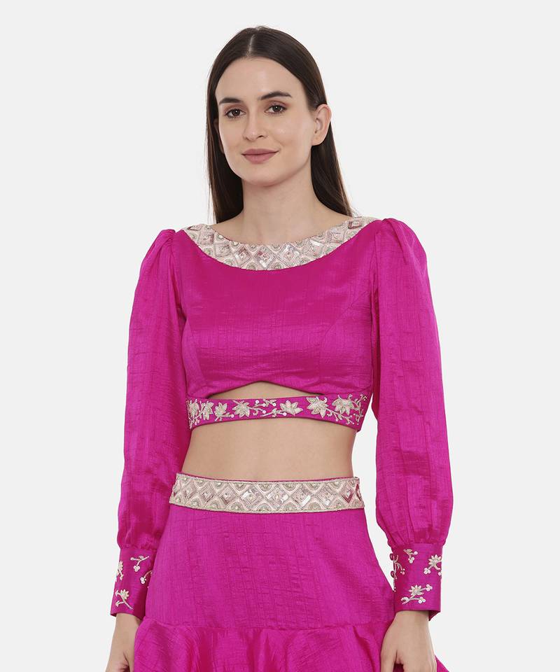 Fushcia Pink Silk Blouse