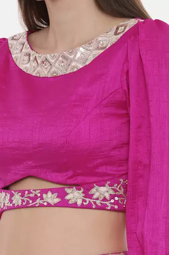 Fushcia Pink Silk Blouse