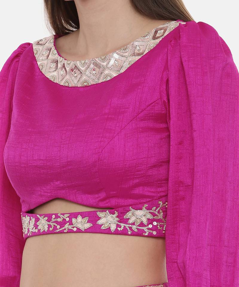 Fushcia Pink Silk Blouse