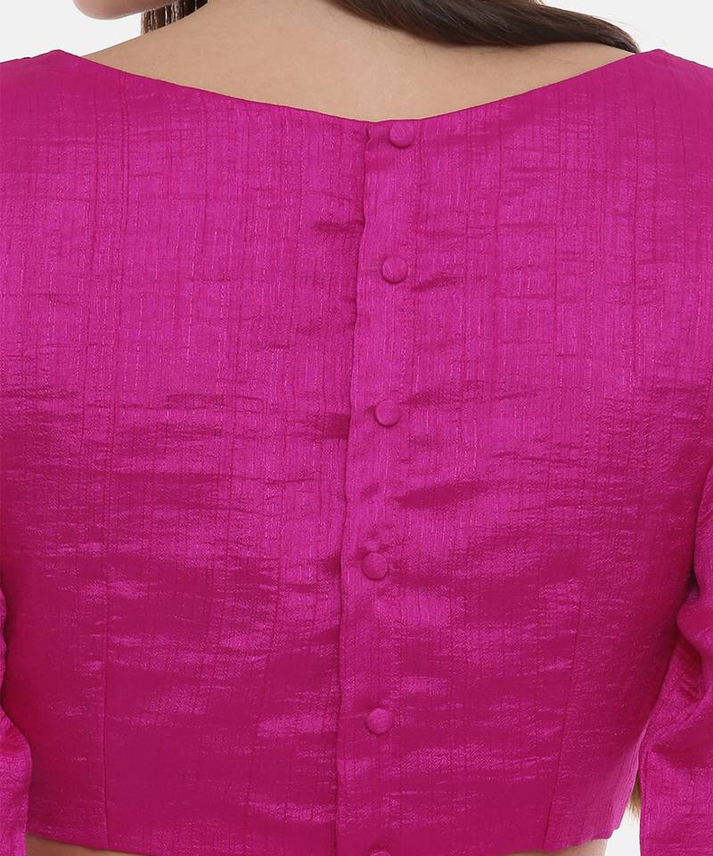 Fushcia Pink Silk Blouse