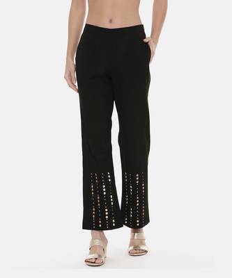 Black Silk Embroidred Pants 2